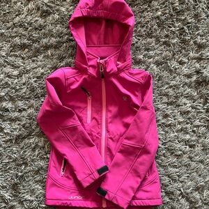 Girls fleece lined waterproof jacket
